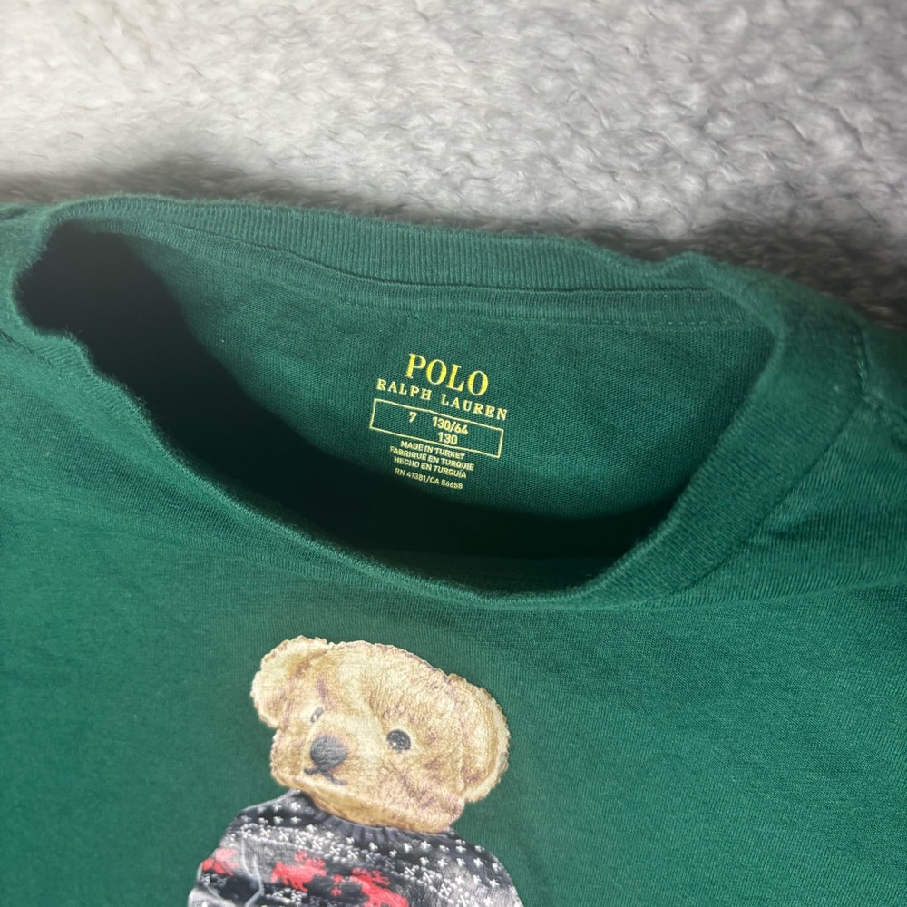 Ralph Lauren Polo Bear long sleeve T-shirt size 7 Boys - Picture 3 of 3